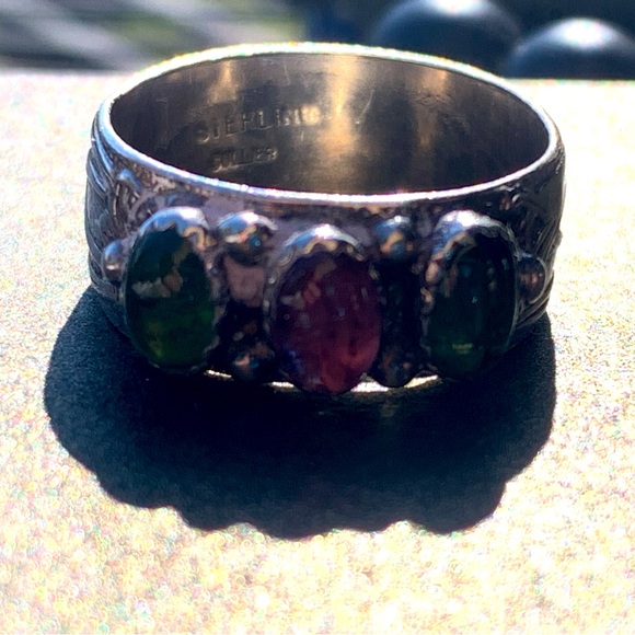 Hand crafted silver and tourmaline ring. - Picture 2 of 4